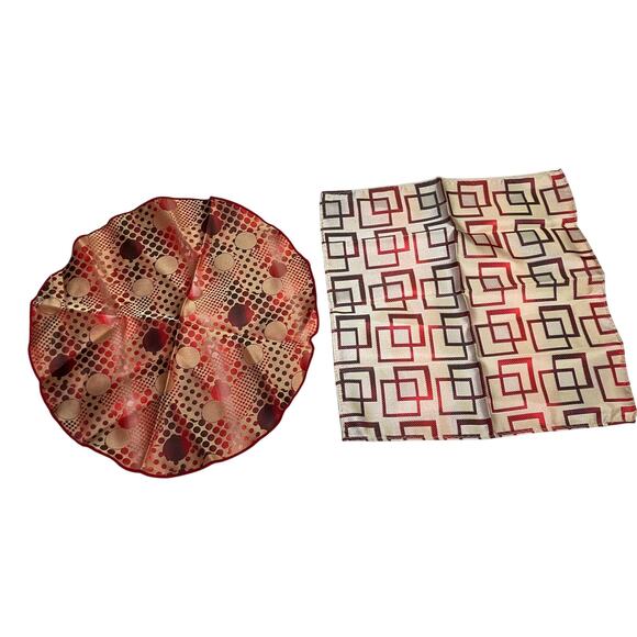 Tie and Scarf Lot 7 Pieces Red Beige Pink Black Formal Business Prom Stacy Adams - Picture 5 of 5